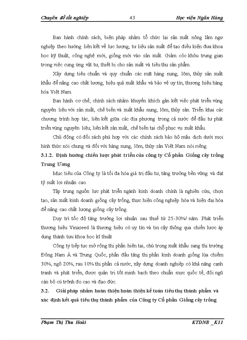 image for page Kế toán tiêu thụ thành phẩm và xác định kết quả tiêu thụ thánh phẩm tại công ty Cổ phần Giống cây trồng Trung Ương 1
