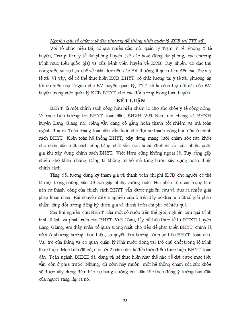image for page Thực trạng đăng ký tham gia và thanh toán chi phí KCB BHYT tại BHXH huyện Lạng Giang