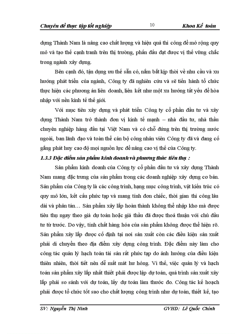 image for page Hoàn thiện kế toán chi phí sản xuất và tính giá thành sản phẩm xây lắp tại Công ty cổ phần đầu tư và xây dựng Thành Nam