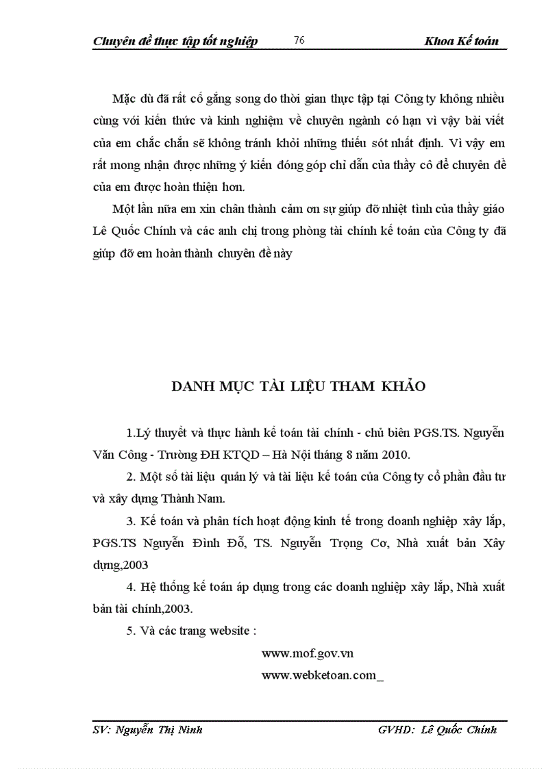 image for page Hoàn thiện kế toán chi phí sản xuất và tính giá thành sản phẩm xây lắp tại Công ty cổ phần đầu tư và xây dựng Thành Nam