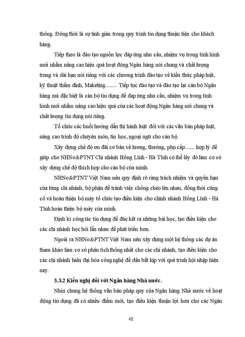 image for page Nâng cao chất lượng tín dụng trung và dài hạn tại ngân hàng nông nghiệp và phát triển nông thôn chi nhánh Hồng Lĩnh Hà Tĩnh