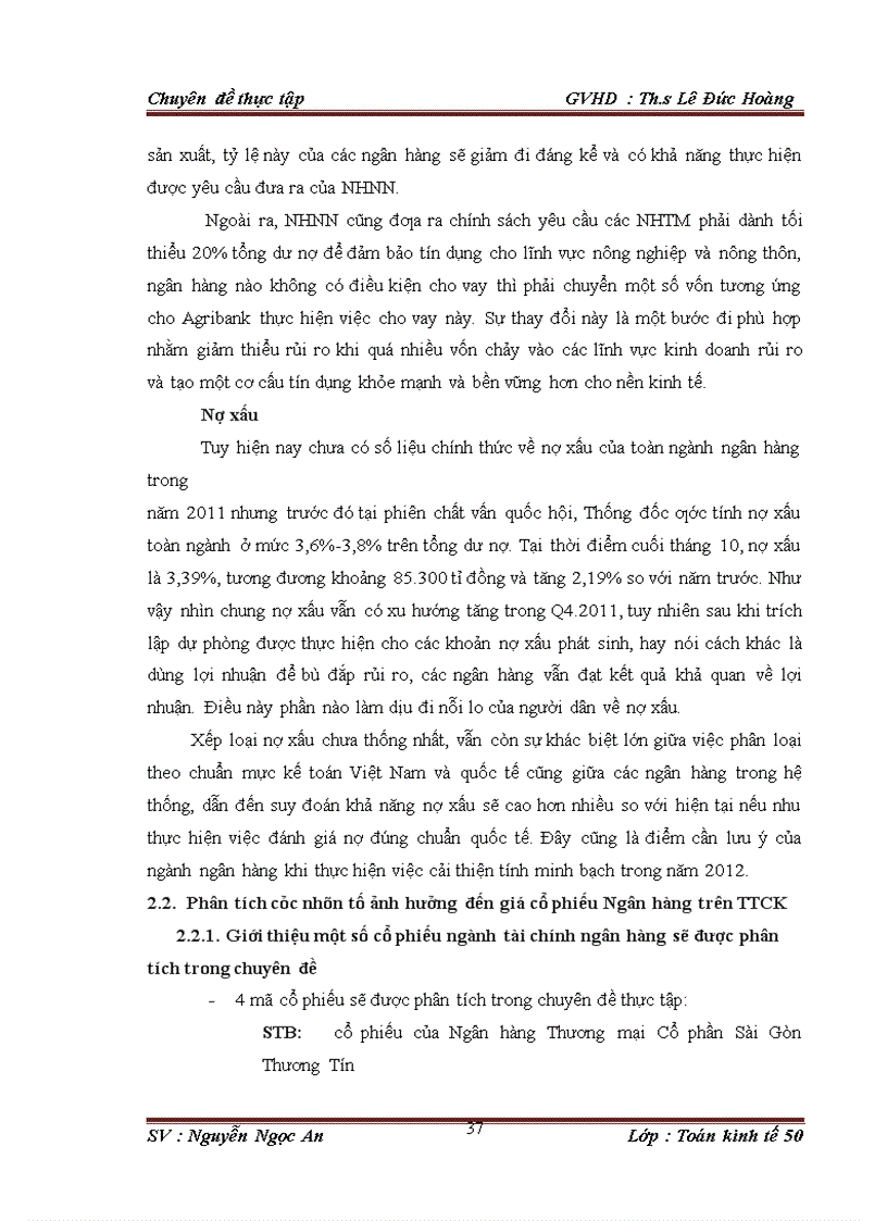 image for page Phân tích tác động của một số nhân tố ảnh hưởng đến giá cổ phiếu Ngân hàng trên sàn HOSE giai đoạn 2010 201