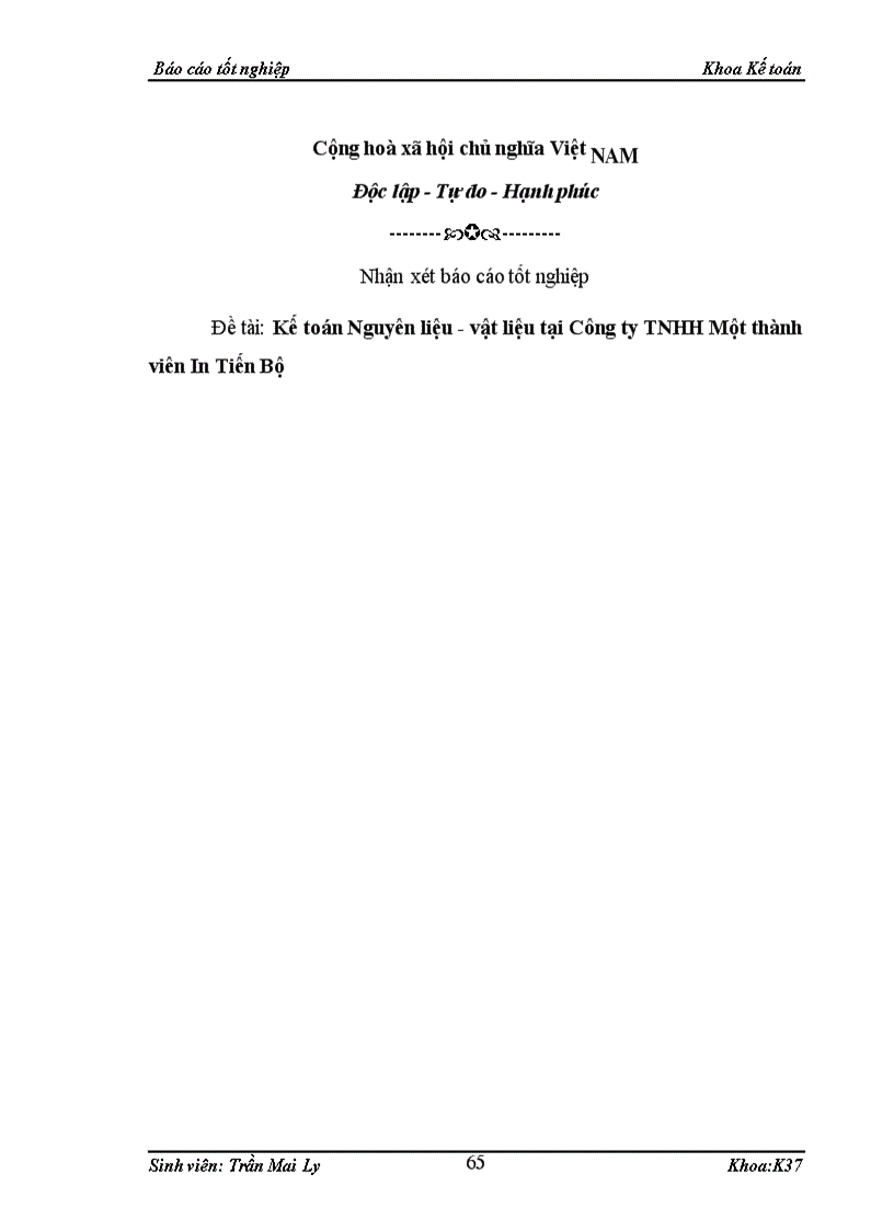 image for page Kế toán Nguyên liệu vật liệu tại Công ty TNHH Một thành viên In Tiến Bộ 1