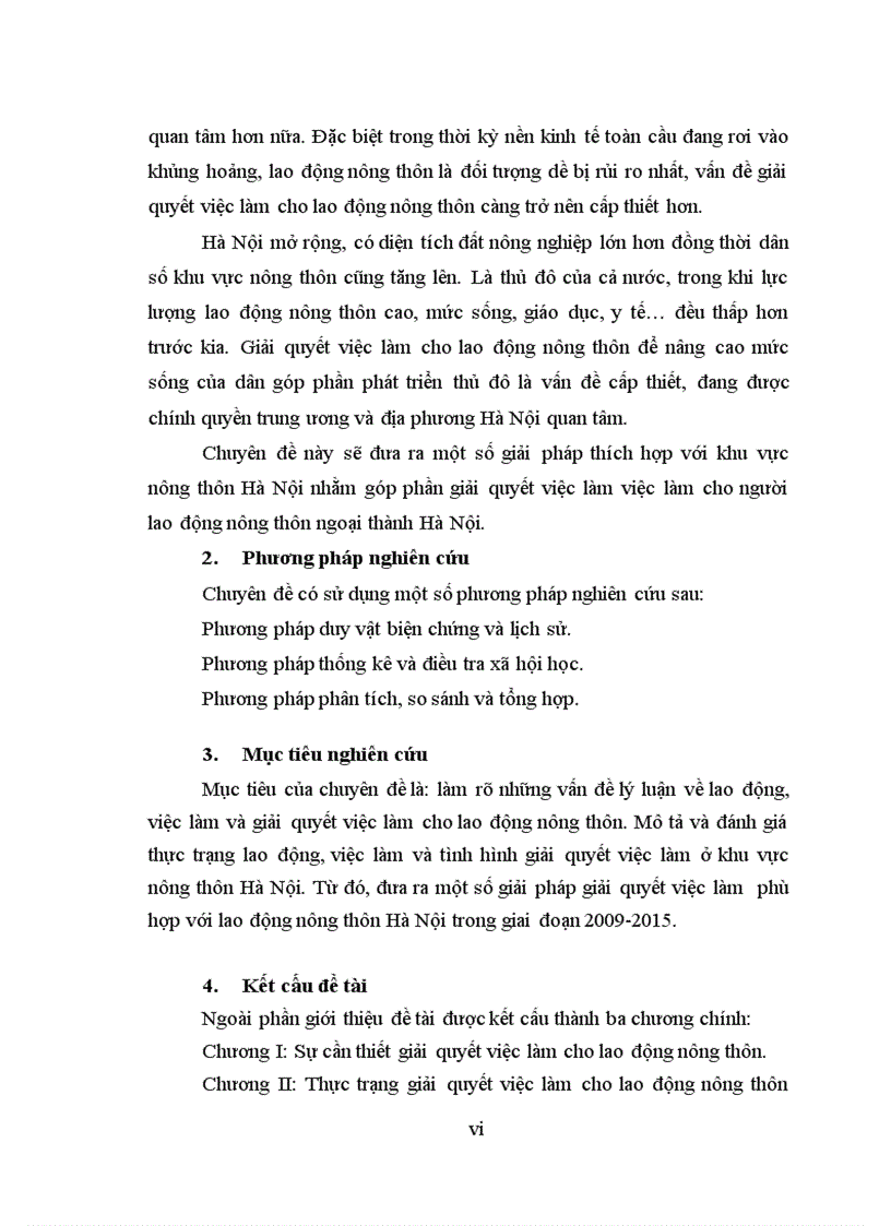 Giải pháp giải quyết việc làm cho lao động nông thôn ngoại thành Hà Nội giai đoạn 2009 2015