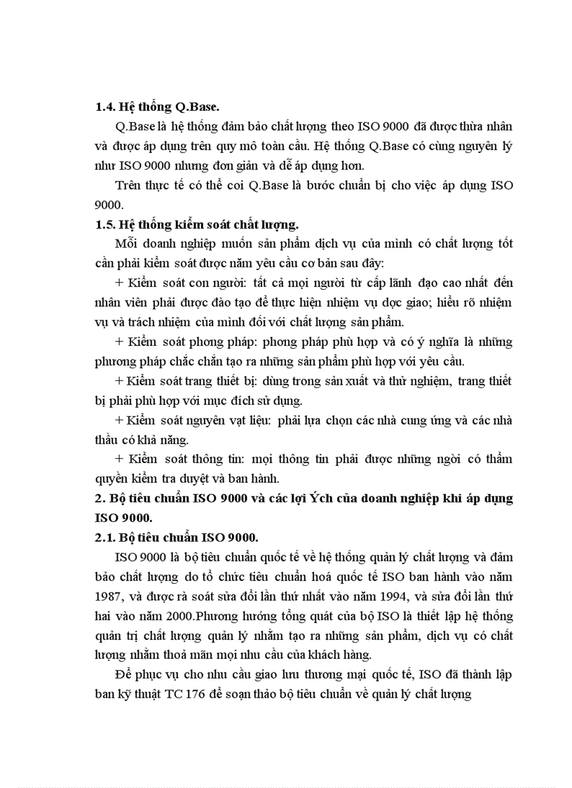 ISO 9000 và nghiên cứu đề xuất mô hình quản lý chất lượng phù hợp với các doanh nghiệp Việt Nam 4