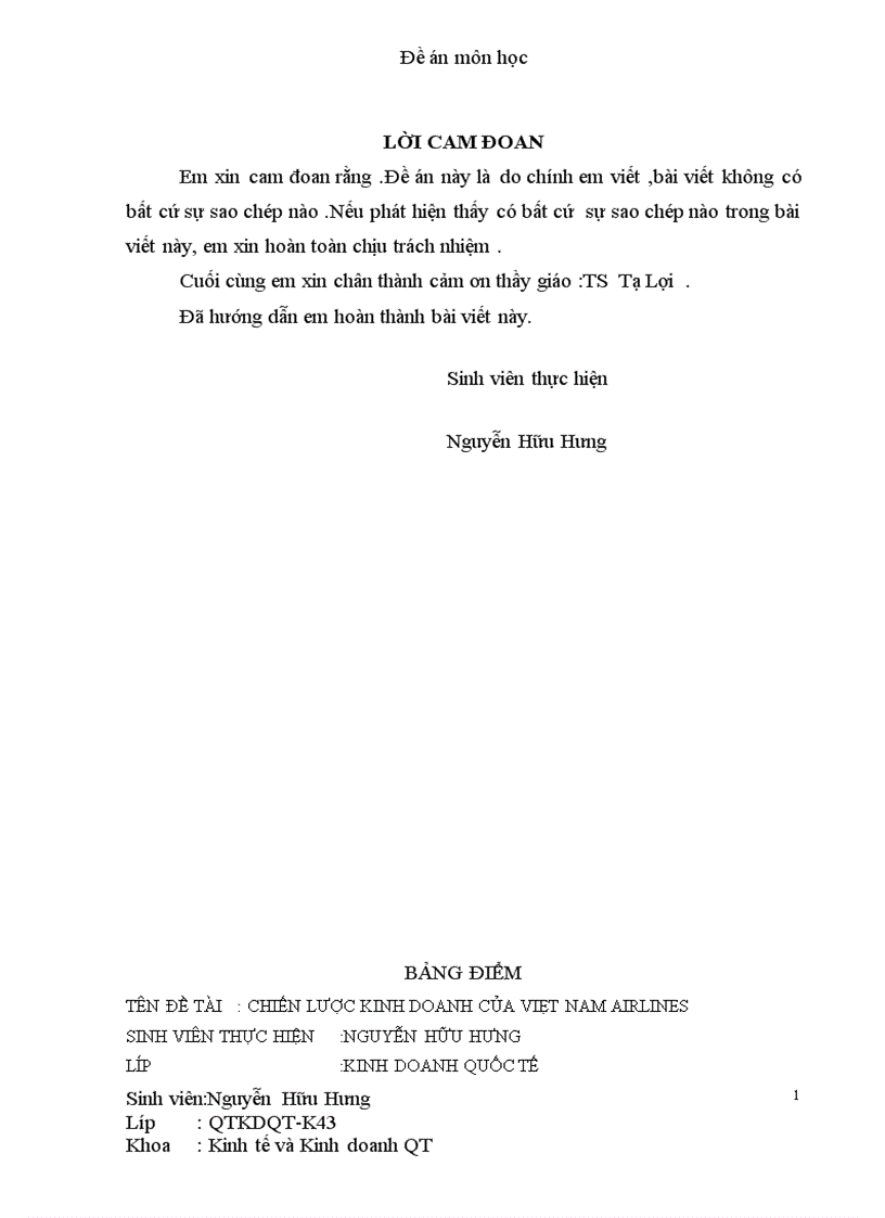 image for page Chiến lược kinh doanh của Việt Nam airlines