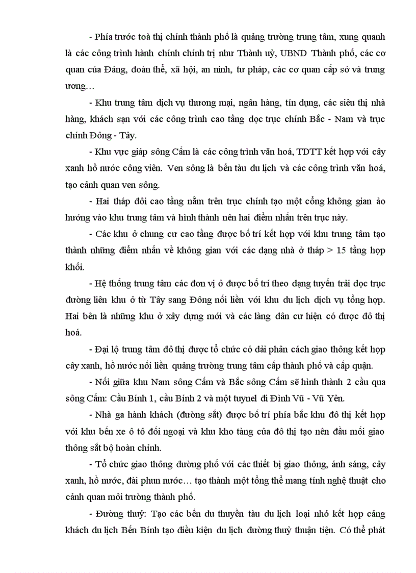 image for page Quy hoạch và phát triển khu đô thị Bắc sông Cấm