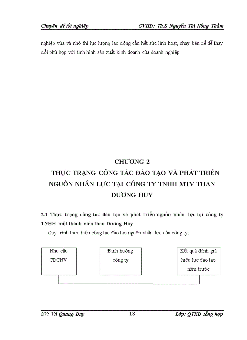 image for page Thực trạng công tác đào tạo và phát triển nguồn nhân lực tại công ty tnhh mtv than dương huy