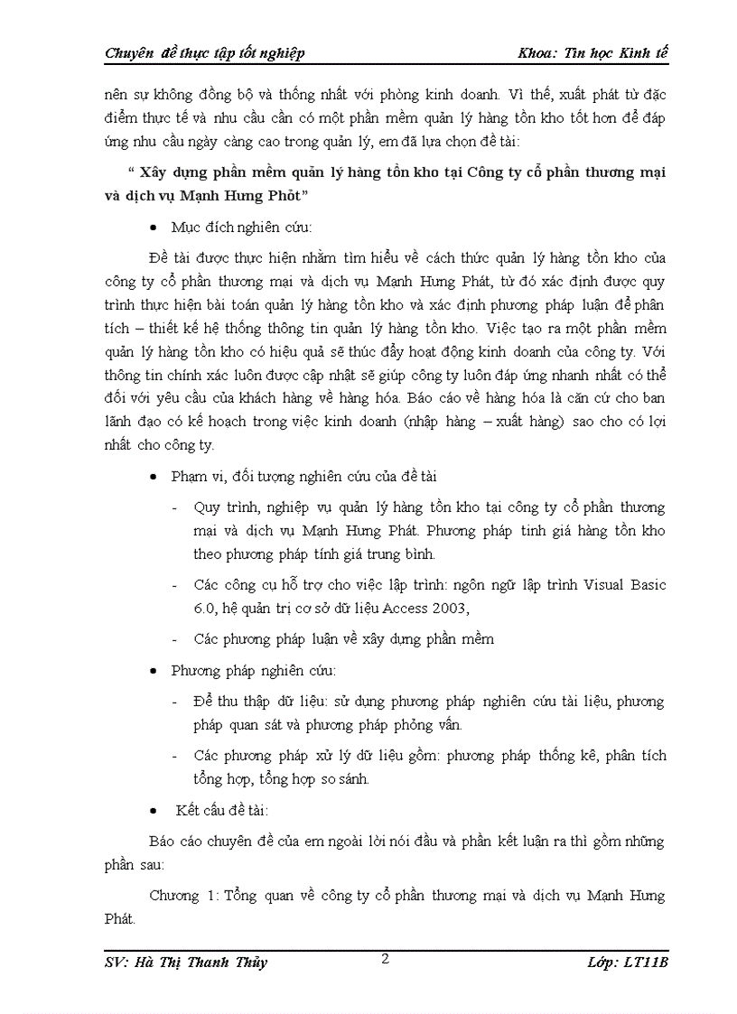 image for page Xây dựng phần mềm quản lý hàng tồn kho tại Công ty cổ phần thương mại và dịch vụ Mạnh Hưng Phát