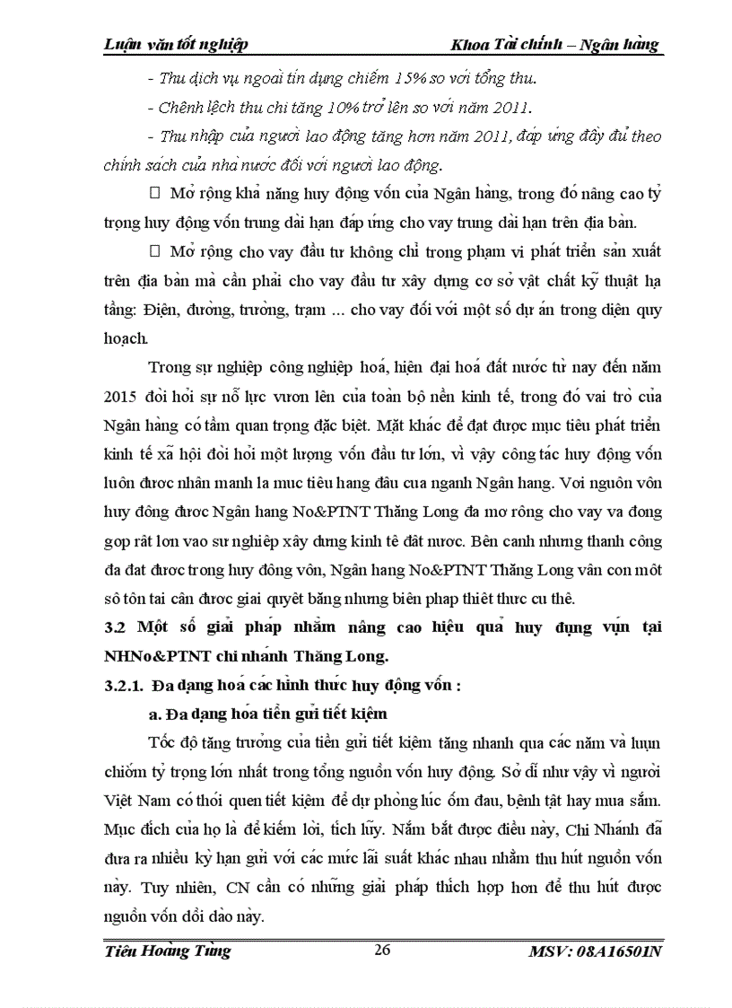 image for page Giải pháp nâng cao hiệu quả huy động vốn tại NHNo PTNT chi nhánh Thăng Long