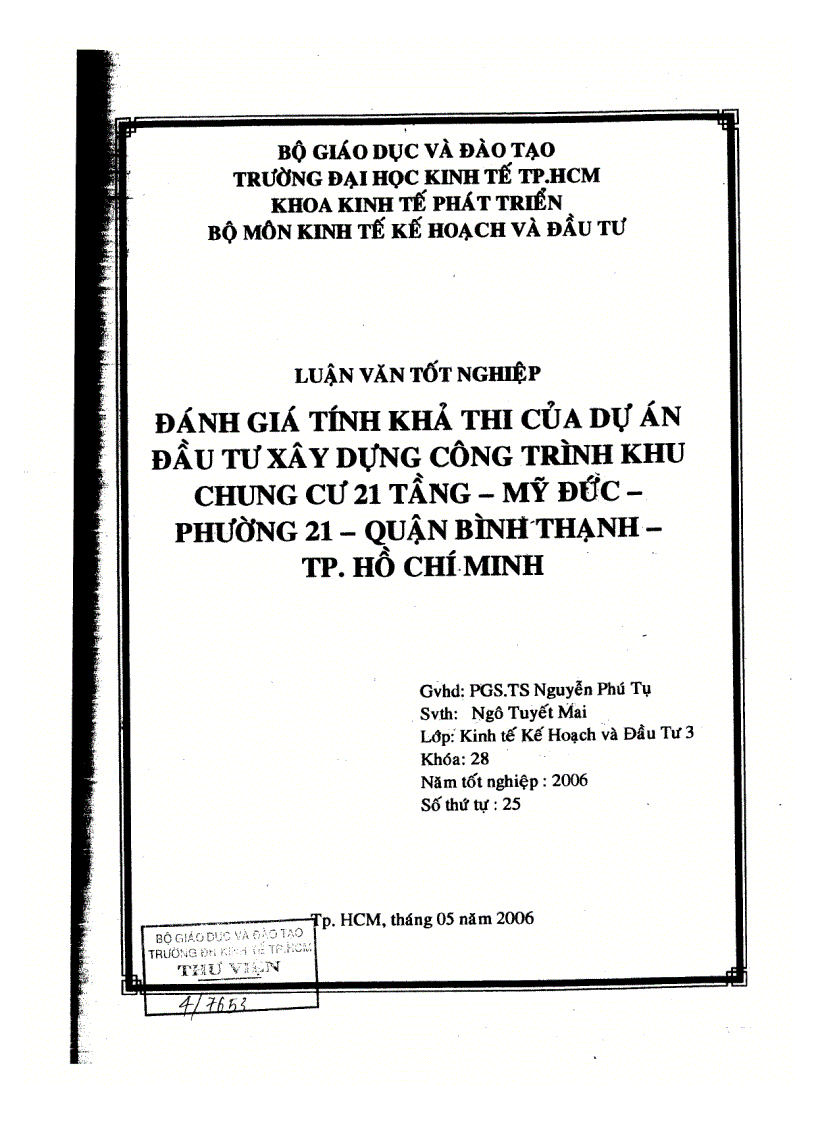image for page Đánh giá tính khả thi của dự án đầu tư xây dựng công trình khu chung cư 21 tầng