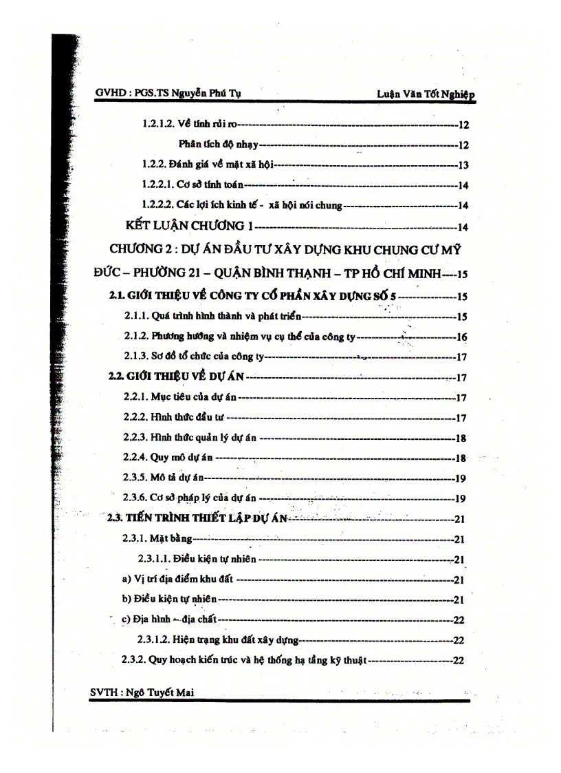 image for page Đánh giá tính khả thi của dự án đầu tư xây dựng công trình khu chung cư 21 tầng