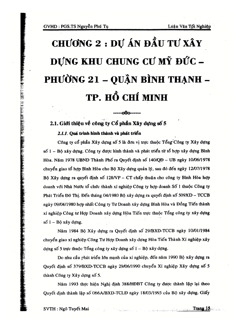 image for page Đánh giá tính khả thi của dự án đầu tư xây dựng công trình khu chung cư 21 tầng