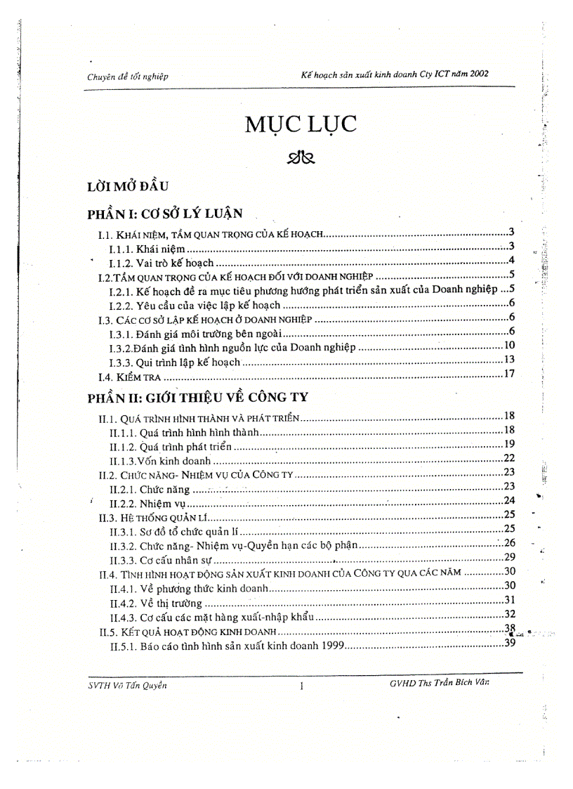 Kế hoạch sản xuất kinh doanh năm 2002 cty ICT