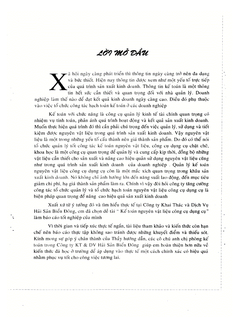 image for page Kế toán nguyên vật liệu công cụ dụng cụ tại công ty khai thác hải sản Biển Đông