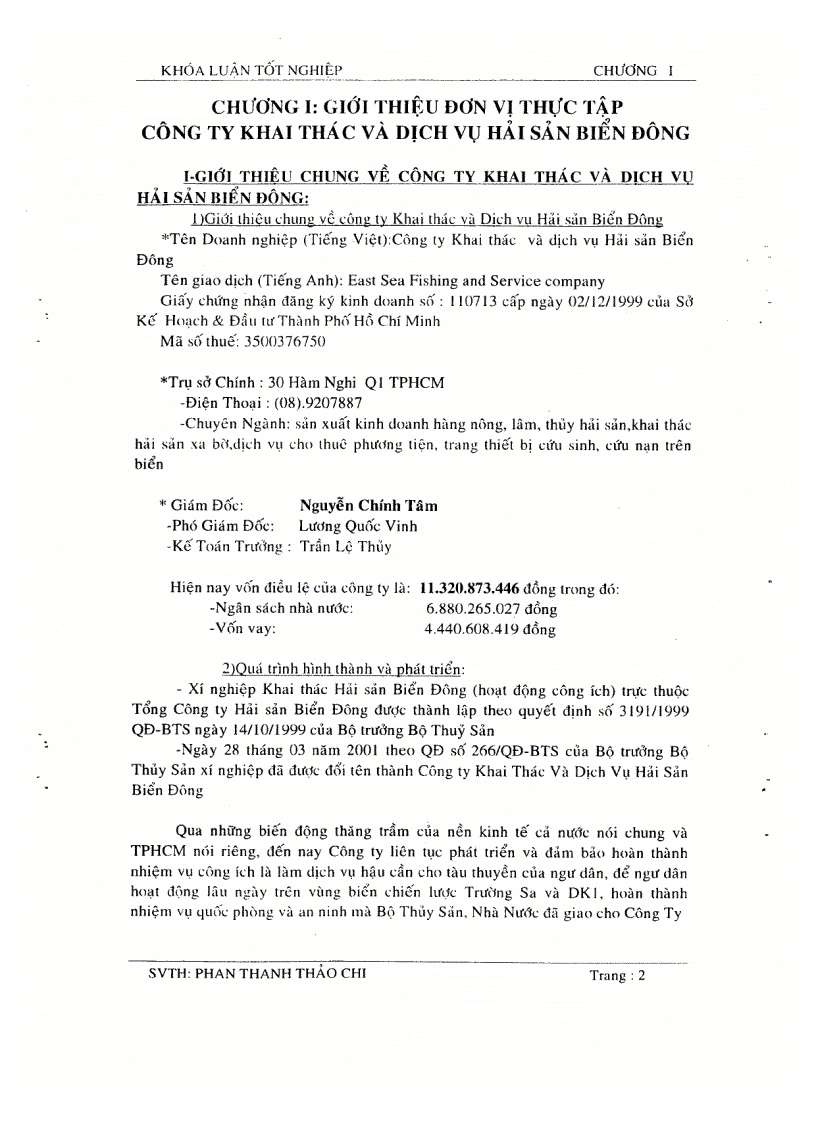 image for page Kế toán nguyên vật liệu công cụ dụng cụ tại công ty khai thác hải sản Biển Đông