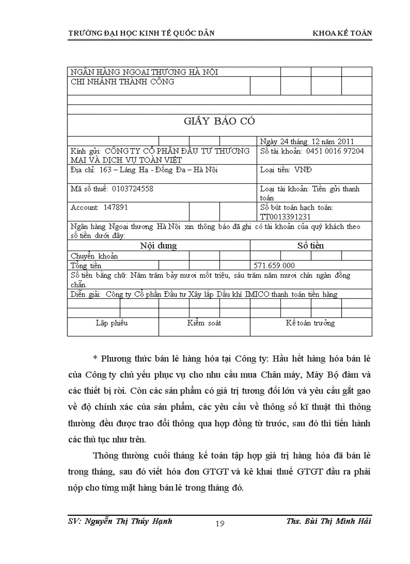 image for page Hoàn thiện kế toán bán hàng tại công ty cổ phần đầu tư thương mại và dịch vụ TOÀN VIỆT