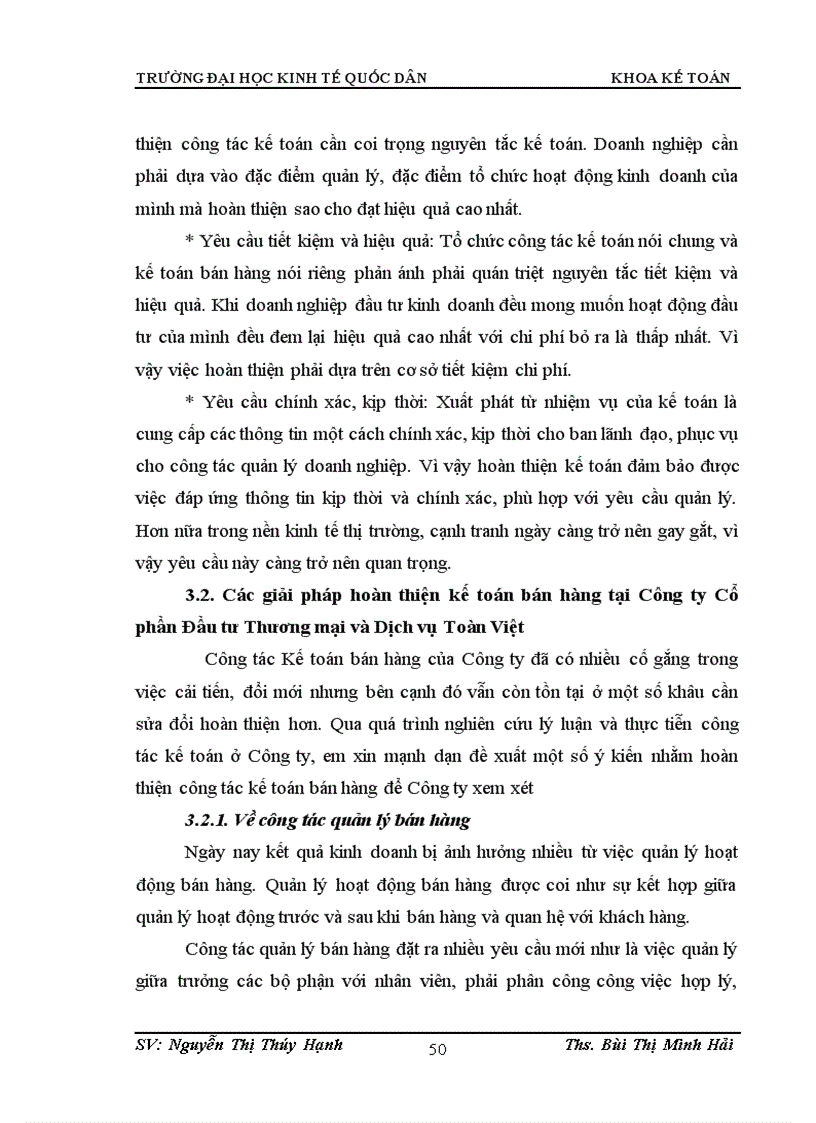 image for page Hoàn thiện kế toán bán hàng tại công ty cổ phần đầu tư thương mại và dịch vụ TOÀN VIỆT