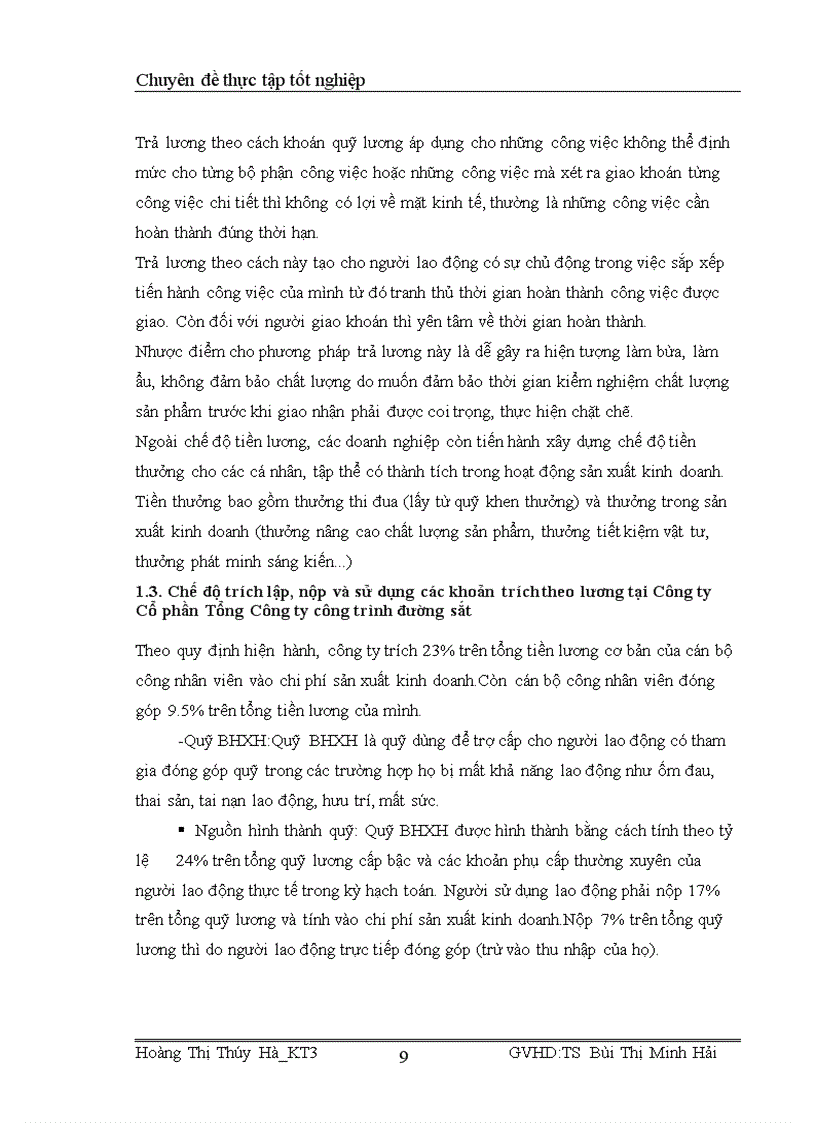 image for page Kế toán tiền lương và các khoản trích theo lương tại Công ty Cổ phần Tổng Công ty công trình đường sắt