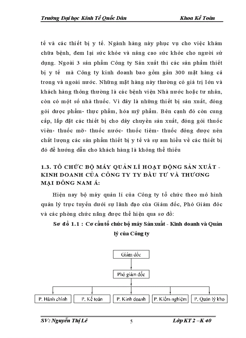 image for page Tổ chức bộ máy Kế toán và hệ thống Kế toán tại Công ty ĐT TM Đông Nam Á