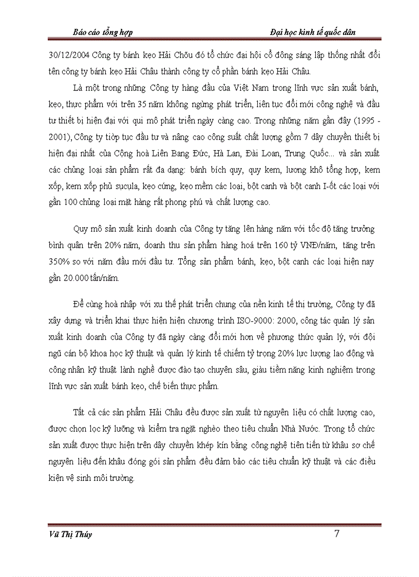 image for page Hoạt động sản xuất kinh doanh của công ty cổ phần bánh kẹo HẢI CHÂU