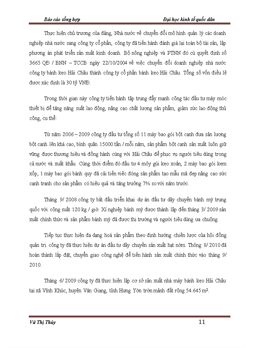 image for page Hoạt động sản xuất kinh doanh của công ty cổ phần bánh kẹo HẢI CHÂU