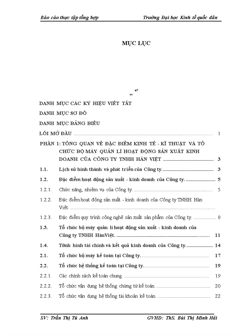 image for page Tổ chức bộ máy kế toán và hệ thống kế toán tại Công ty TNHH Hàn Việt