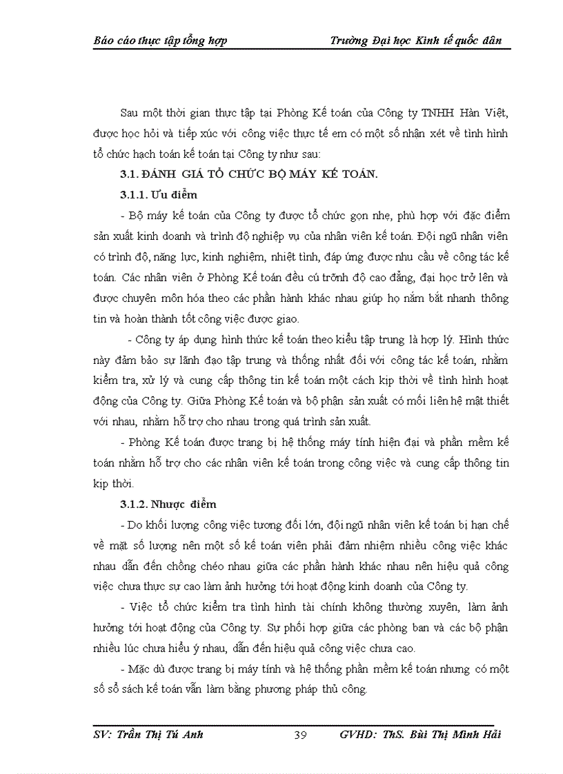 image for page Tổ chức bộ máy kế toán và hệ thống kế toán tại Công ty TNHH Hàn Việt