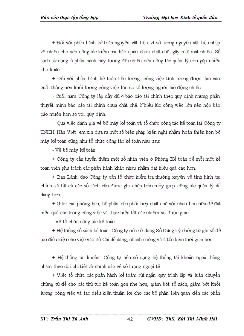 image for page Tổ chức bộ máy kế toán và hệ thống kế toán tại Công ty TNHH Hàn Việt