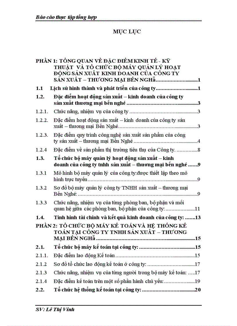 image for page Tổ chức bộ máy kế toán và hệ thống kế toán tại công ty tnhh sản xuất thương mại BẾN NGHÉ
