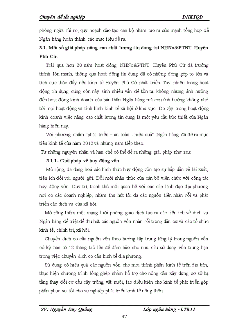 image for page Nâng cao chất lượng hoạt động tín dụng tại Ngân hàng nông nghiệp và phát triển nông thôn Phù Cừ 1