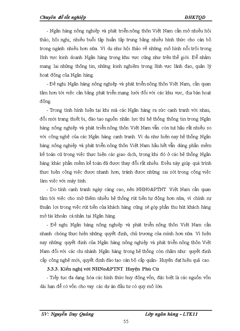 image for page Nâng cao chất lượng hoạt động tín dụng tại Ngân hàng nông nghiệp và phát triển nông thôn Phù Cừ 1