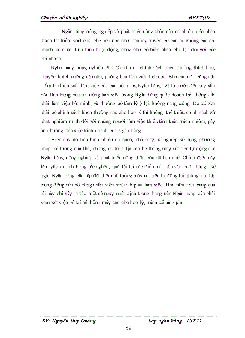 image for page Nâng cao chất lượng hoạt động tín dụng tại Ngân hàng nông nghiệp và phát triển nông thôn Phù Cừ 1
