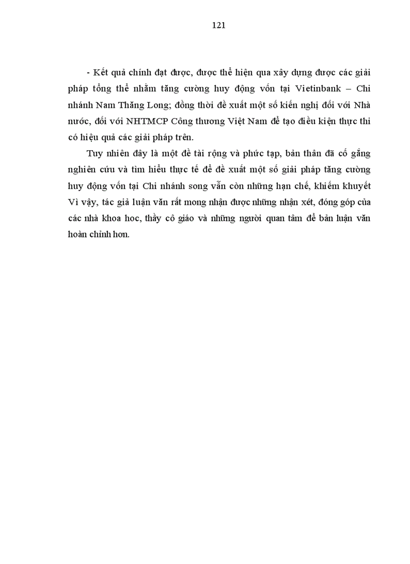 image for page Tăng cường huy động vốn tại Ngân hàng thương mại cổ phần Công thương Việt Nam Chi nhánh Nam Thăng Long