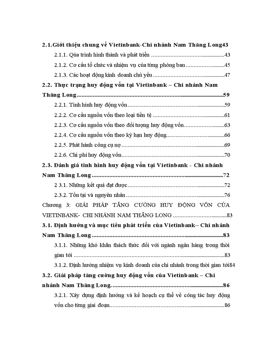image for page Tăng cường huy động vốn tại Ngân hàng thương mại cổ phần Công thương Việt Nam Chi nhánh Nam Thăng Long