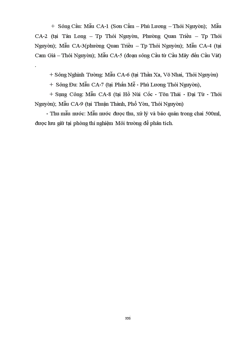 image for page Đánh giá hiện trạng môi trường nước lưu vực sông Cầu đoạn chảy qua địa phận tỉnh Thái Nguyên