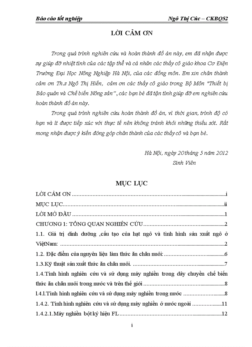 image for page Nghiên cứu thiết kế máy nghiền ngô trong dây chuyền sx thức ăn chăn nuôi