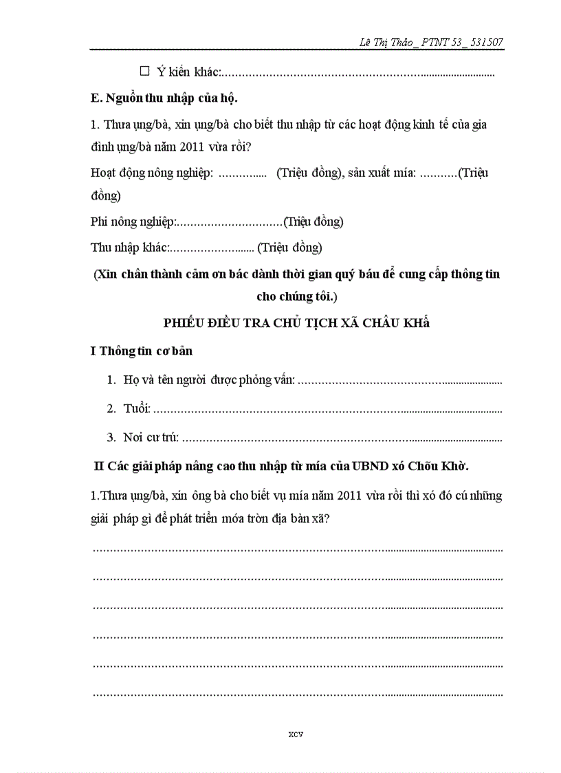 image for page Nghiên cứu giải pháp nâng cao thu nhập từ trồng mía cho các hộ nông dân tại xã Châu Khê huyện Con Cuông tỉnh Nghệ An