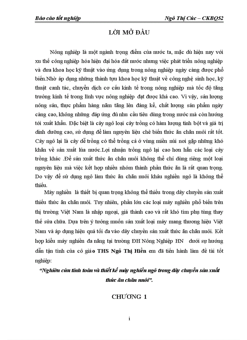 image for page Nghiên cứu tính toán máy nghiền ngô trong dây chuyền sản xuất thức ăn chăn nuôi