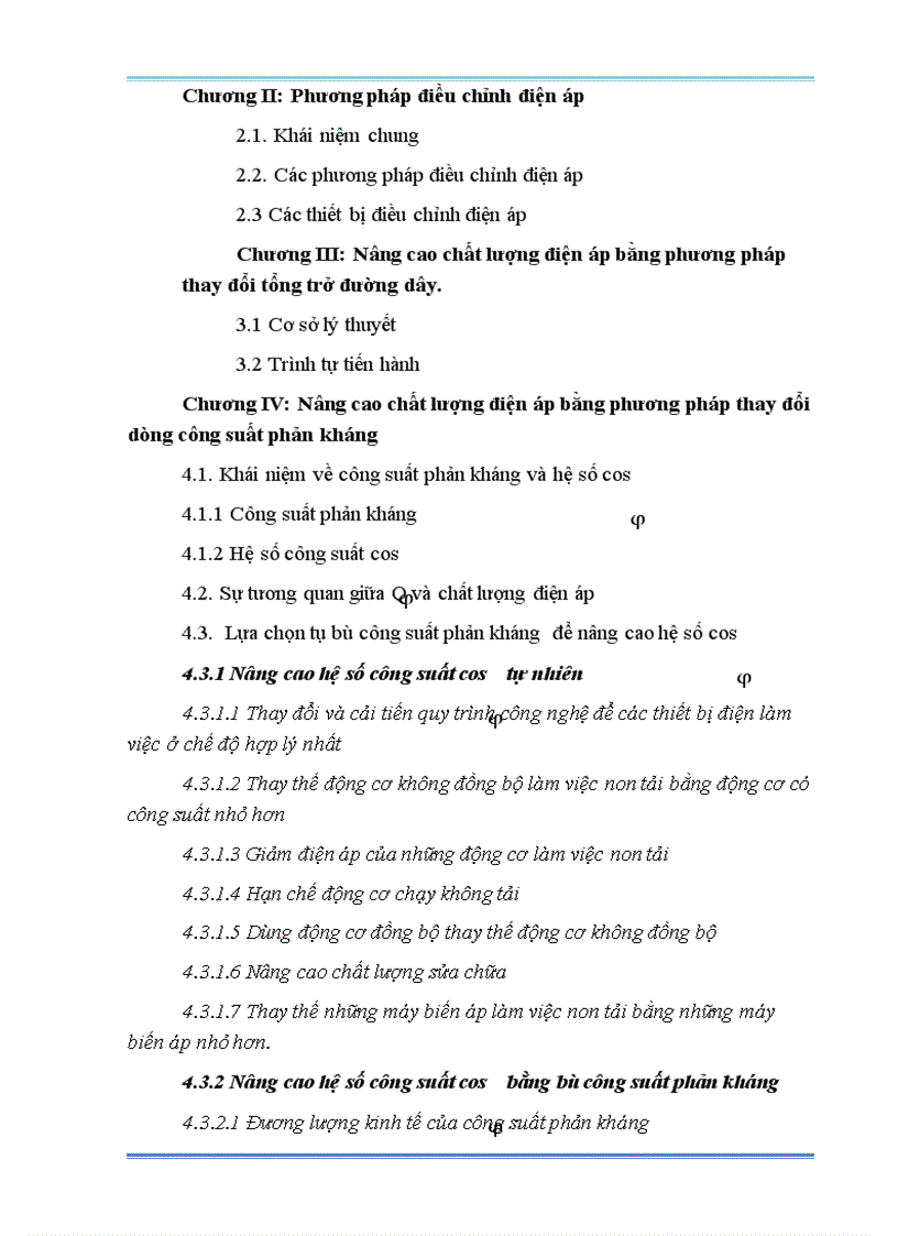 image for page Nâng cao chất lượng điện áp bằng cách thay đổi hệ số công suất cosφ Áp dụng tính toán thiết kế tụ bù cho trạm biến áp tiêu thụ 560kVA 35 0 4kV cung cấp điện cho công ty TNHH H B