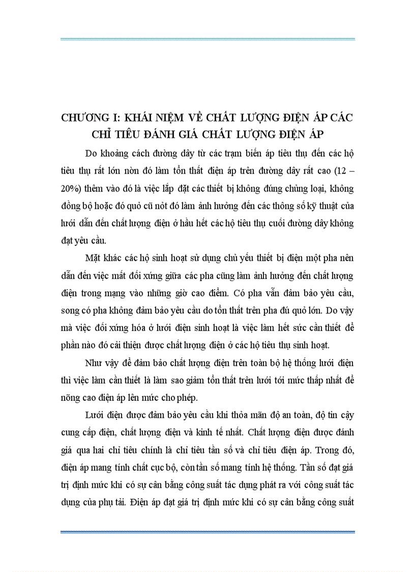 image for page Nâng cao chất lượng điện áp bằng cách thay đổi hệ số công suất cosφ Áp dụng tính toán thiết kế tụ bù cho trạm biến áp tiêu thụ 560kVA 35 0 4kV cung cấp điện cho công ty TNHH H B