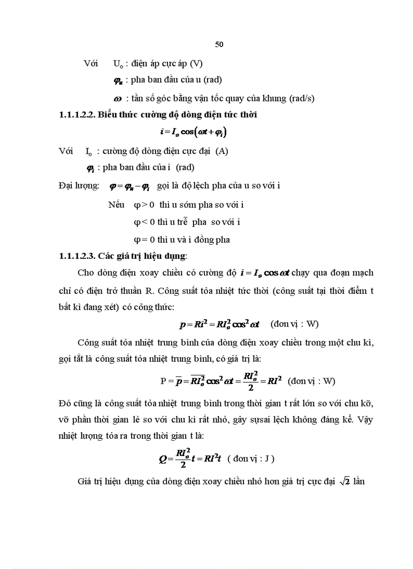 image for page Bồi dưỡng năng lực sáng tạo cho học sinh lớp 12 THPT trong dạy học giải bài tập chương Dòng điện xoay chiều
