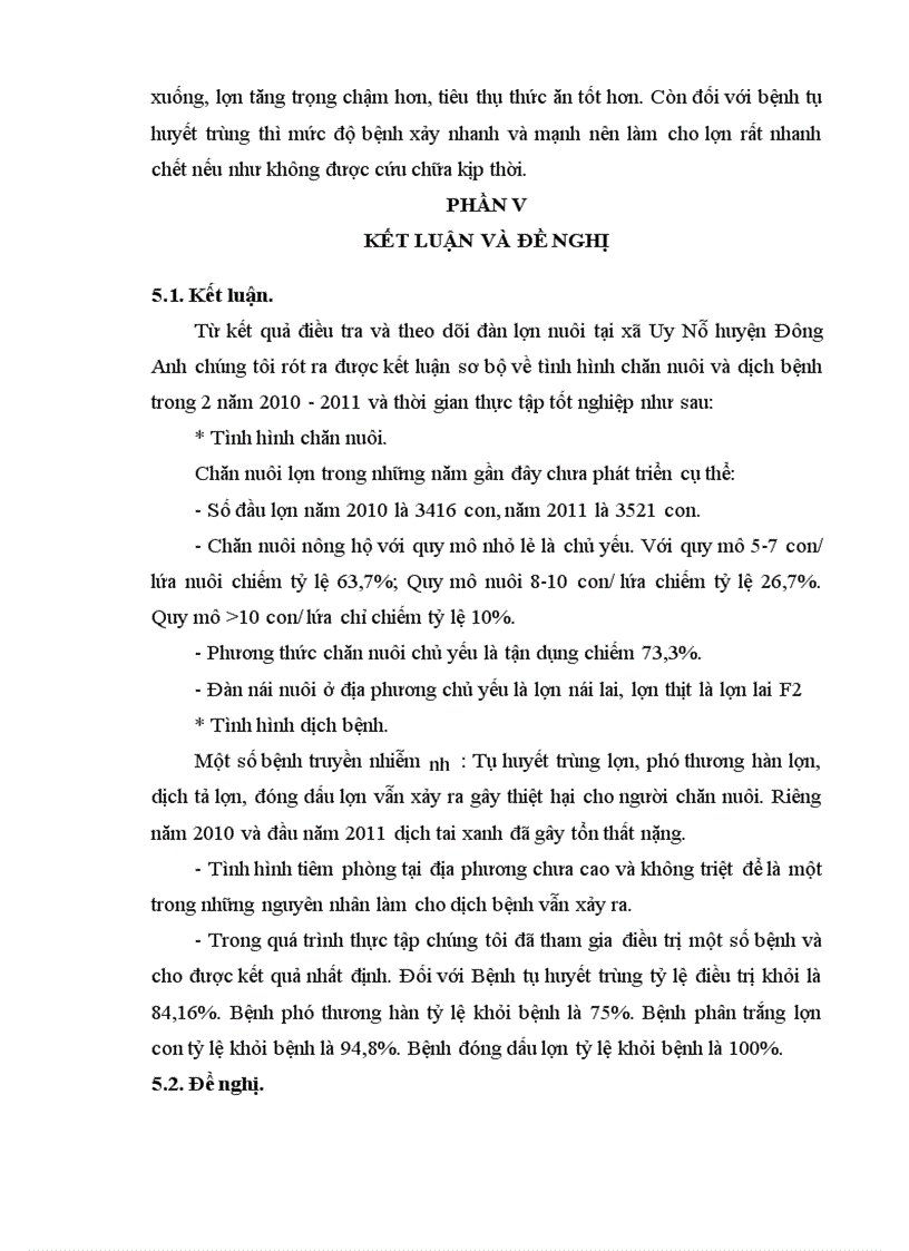 image for page Phân tích tình hình chăn nuôi và dịch bệnh ở lợn nuôi tại các hộ gia đình thuộc xã Uy Nỗ huyện Đông Anh Thành phố Hà Nội