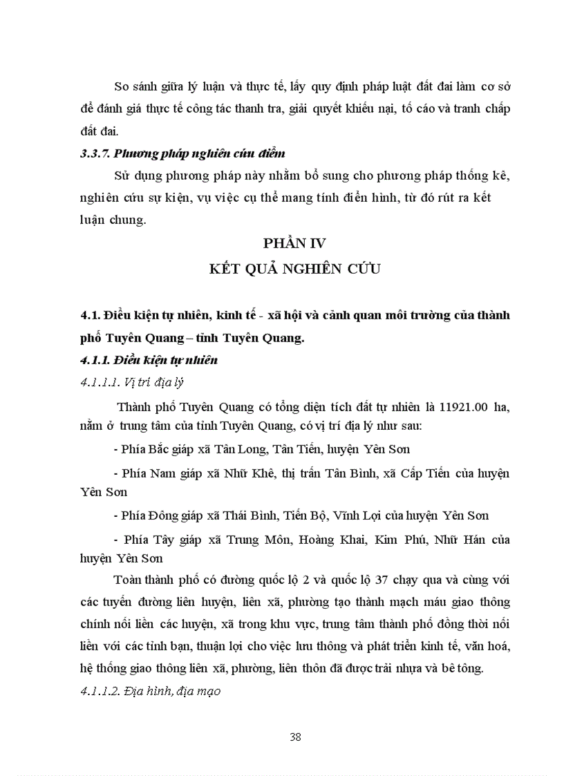 image for page Tìm hiểu công tác thanh tra giải quyết khiếu nại tố cáo và tranh chấp đất đai trên địa bàn thành phố Tuyên quang tỉnh Tuyên Quang từ khi có luật đất đai năm 2003 đến nay
