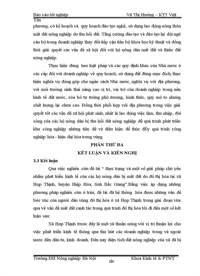 image for page Thực trạng và giải pháp nhằm phát triển kinh tế của các hộ nông dân bị mất đất sản xuất do công nghiệp hóa và đô thị hoá tại xã Hợp Thịnh Huyện Hiệp Hoà Tỉnh Bắc Giang