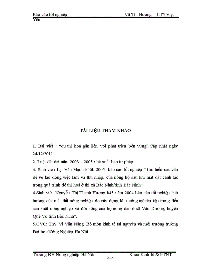 image for page Thực trạng và giải pháp nhằm phát triển kinh tế của các hộ nông dân bị mất đất sản xuất do công nghiệp hóa và đô thị hoá tại xã Hợp Thịnh Huyện Hiệp Hoà Tỉnh Bắc Giang