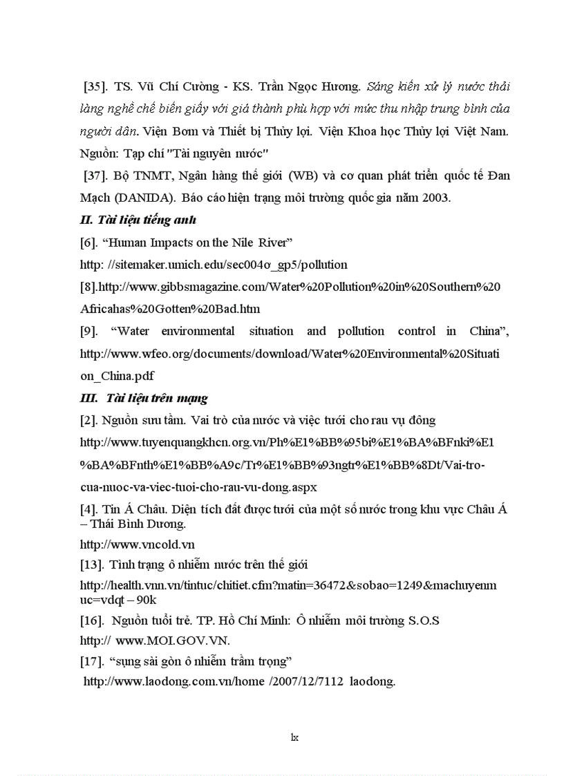 image for page Đánh giá chất lượng nước sử dụng trong sản xuất rau vụ đông xuân tại xã Đặng Xá Gia Lâm Hà Nội