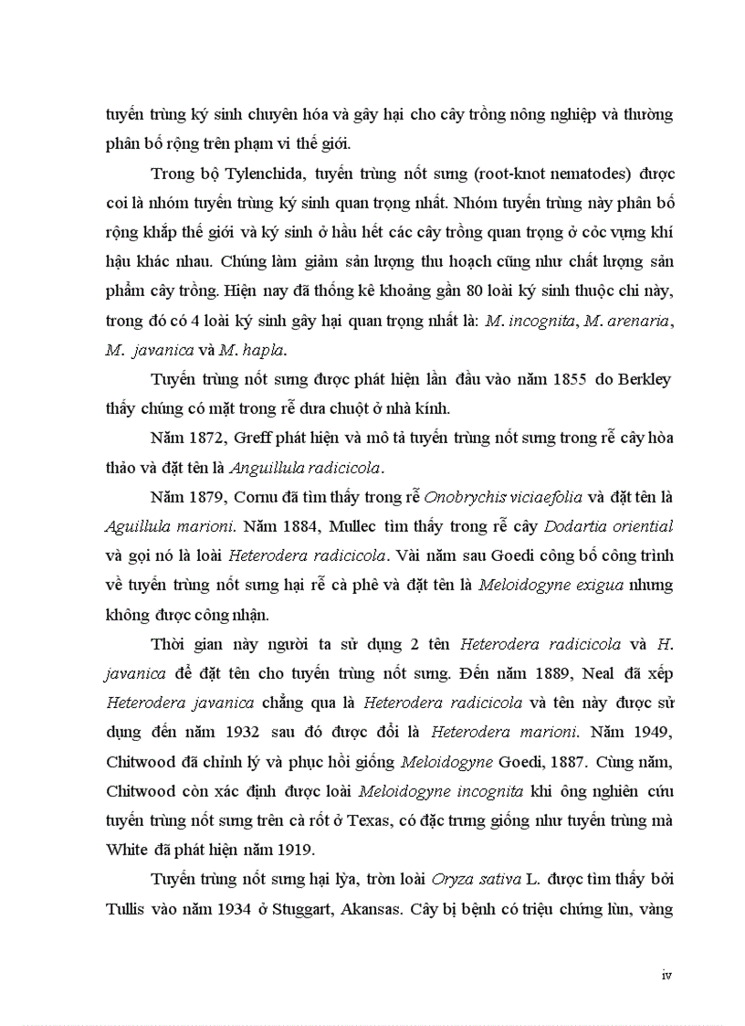 image for page Nghiên cứu đặc điểm của tuyến trùng nốt sưng Meloidogyne graminicola Golden Birchfield 1965 hại rễ lúa