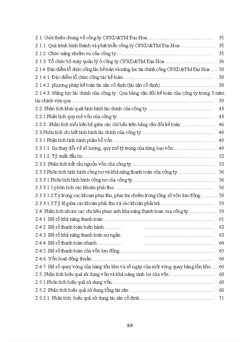 image for page Phân tích tình hình tài chính Công ty Cổ phần xây dựng và thương mại Đại Hoa