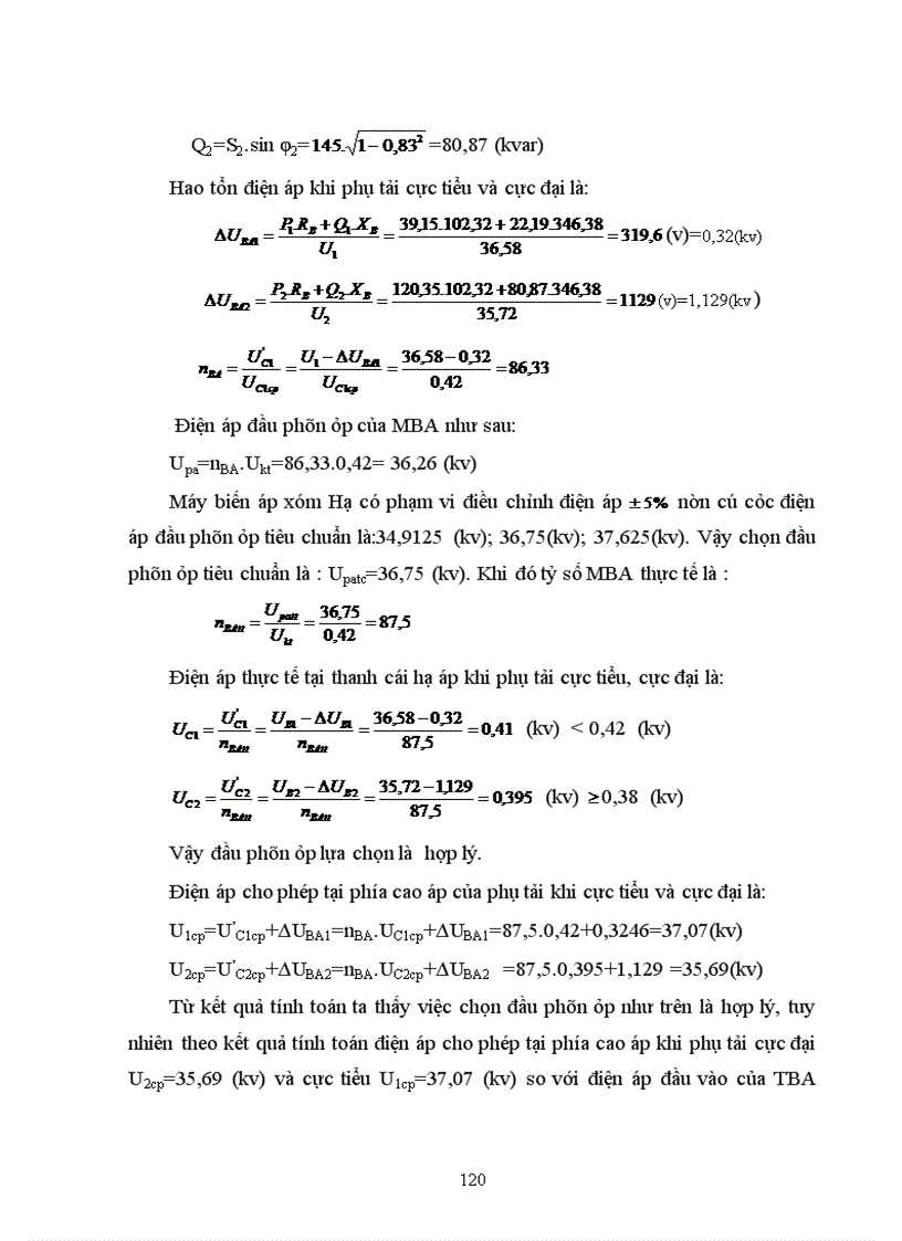 image for page Các biện pháp giảm hao tổn điện năng và nâng cao chất lượng điện năng trên lưới trung áp của lộ 371 E27 1 của thị xã Từ Sơn tỉnh Bắc Ninh